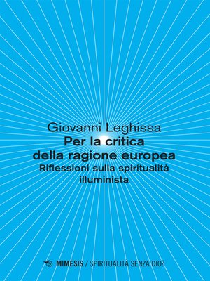cover image of Per la critica della ragione europea